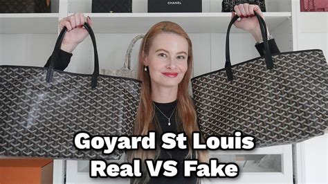 real vs fake goyard tote|authentic goyard st louis tote.